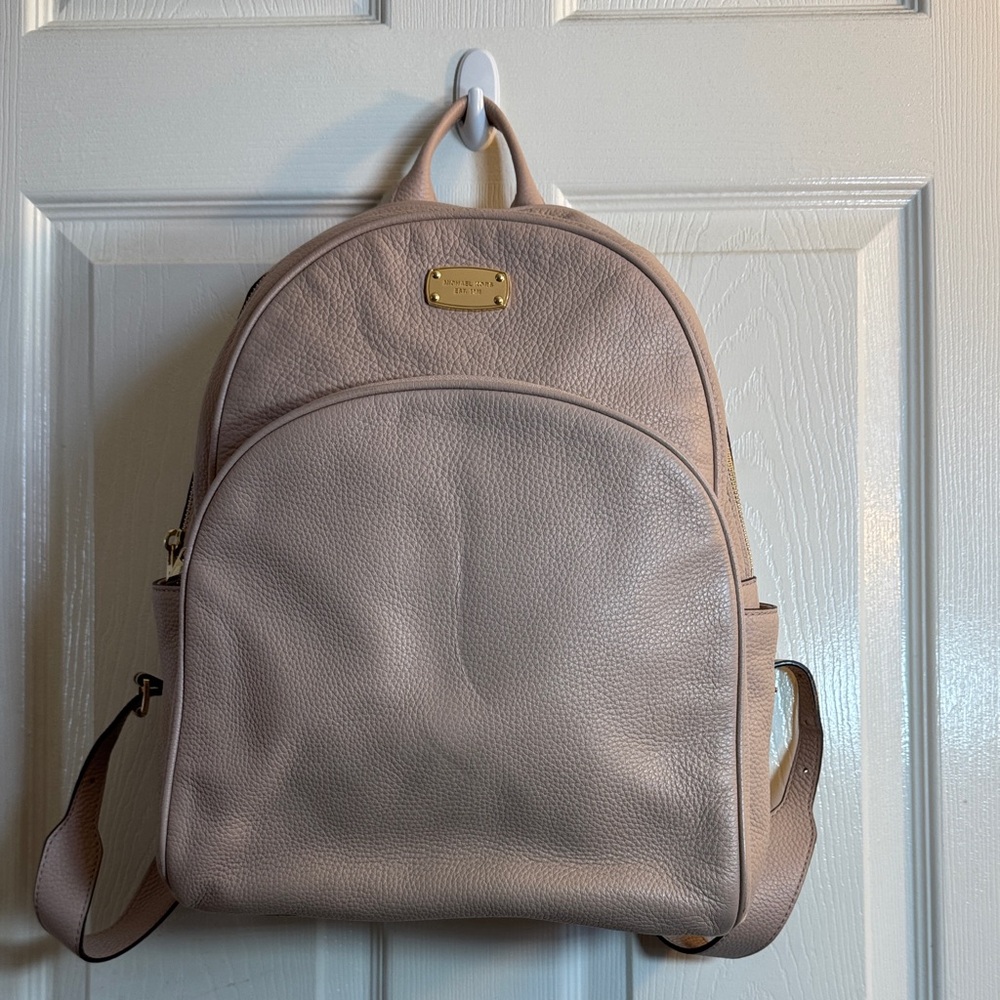 Michael Kors Blush Leather Backpack with Gold Details